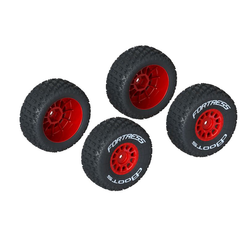 DBoots 'FORTRESS' Tire Set Glued, (2 Pairs)