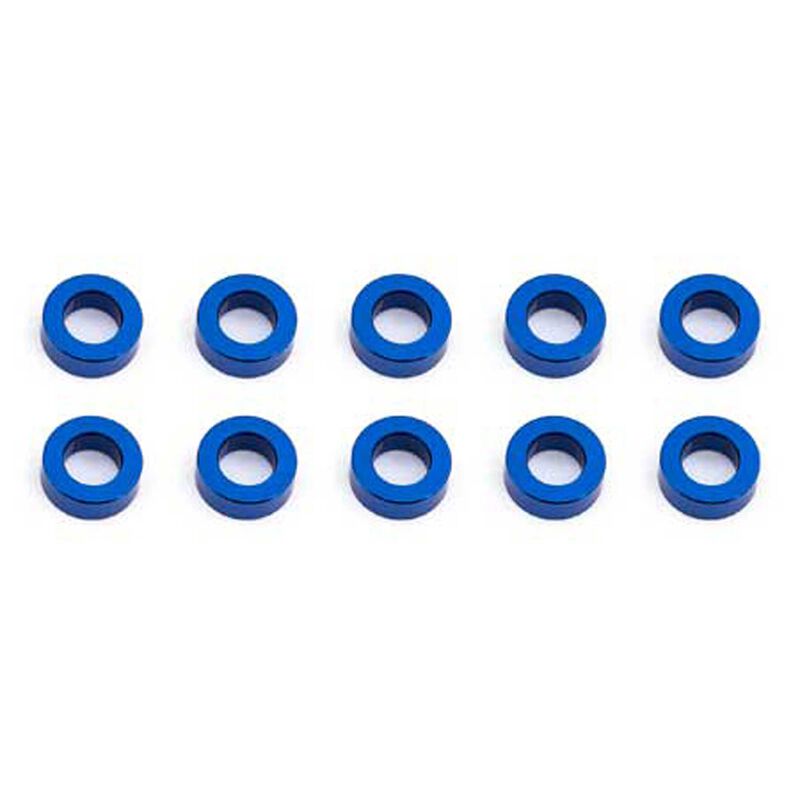 Ballstud Washers, 5.5x2mm, Blue Aluminum (10)