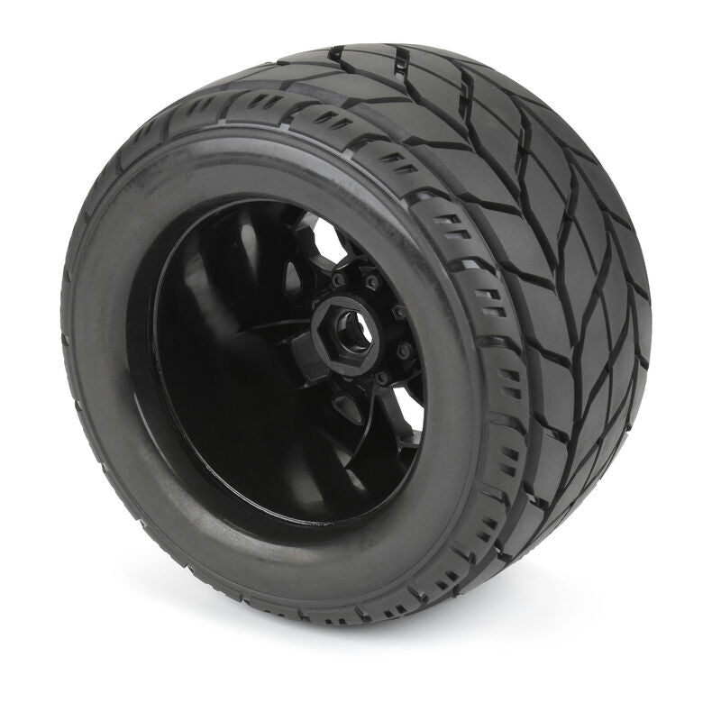 1/8 Bandito 2.0 F/R 3.8" MT Tires Mounted 12mm/14mm Black Ripper (2)