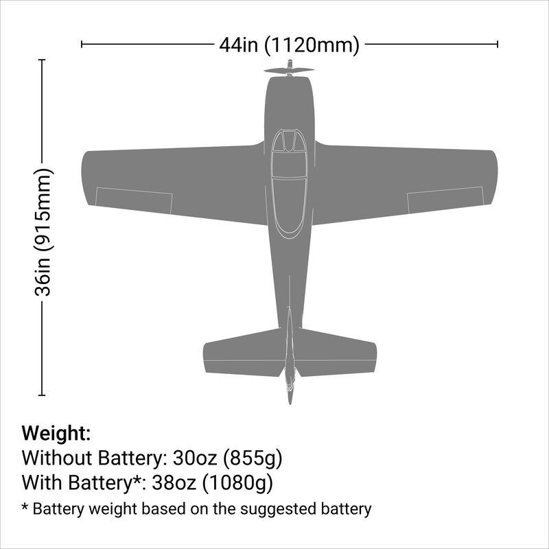 T-28 Trojan 1.1m BNF Basic with AS3X and SAFE Select