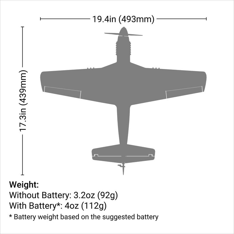 UMX P-51D Voodoo BNF Basic with AS3X and SAFE Select