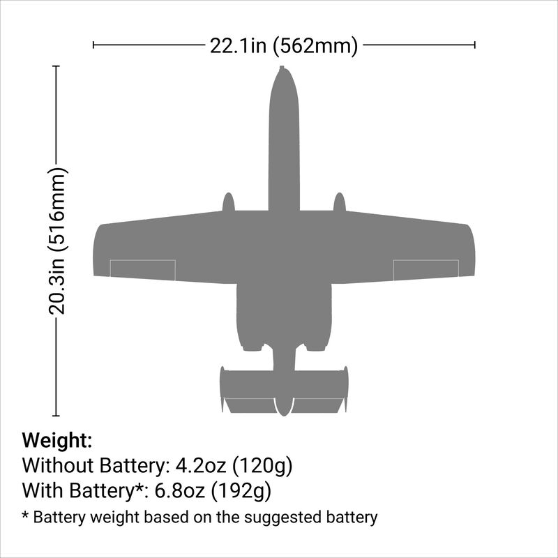 UMX A-10 Thunderbolt II 30mm EDF Jet BNF Basic with AS3X and SAFE Select