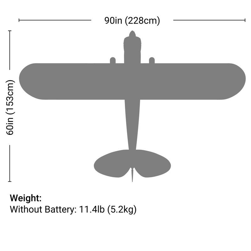 Carbon Cub 15cc ARF, 90"