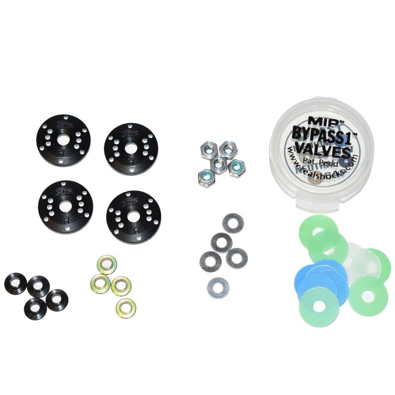 Bypass1™ Tapered Hi-Flow Piston Kit, 6-Hole x 1.3mm, 1/8th Scale