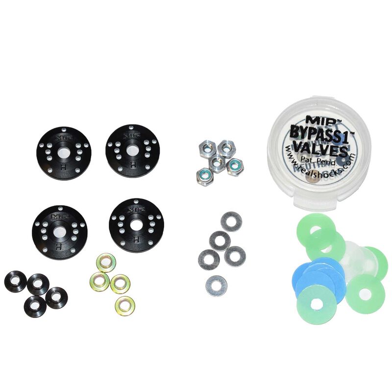 Bypass1™ Tapered Hi-Flow Piston Kit, 5-Hole x 1.3mm, 1/8th Scale