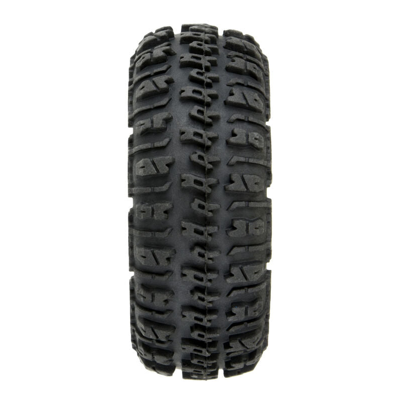 1/24 Trencher F/R 1.0" Tires Mounted 7mm Black Impulse (4): SCX24