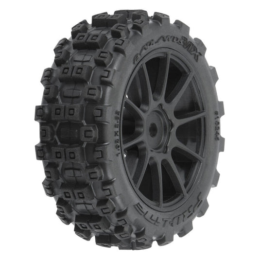 Badlands MX 1.9" Buggy Tires MTD Mach-10 Black Wheels: Typhon GROM