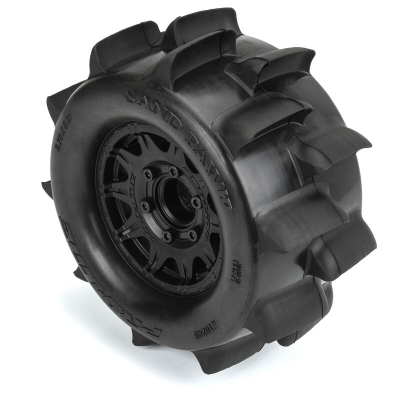 1/10 Sand Paw HP BELTED F/R 2.8" MT Tires MTD 12/14mm Black Raid (2)