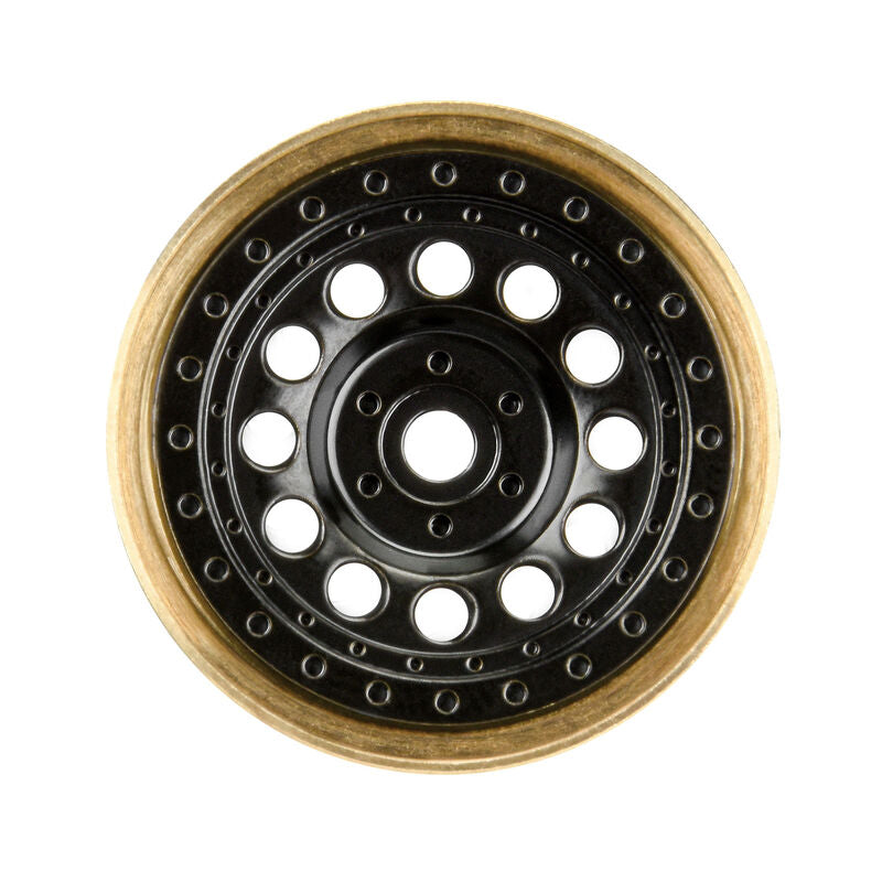 1/24 Rock Shooter Brass F/R 1.0" 7mm Crawler Wheels (2) Black