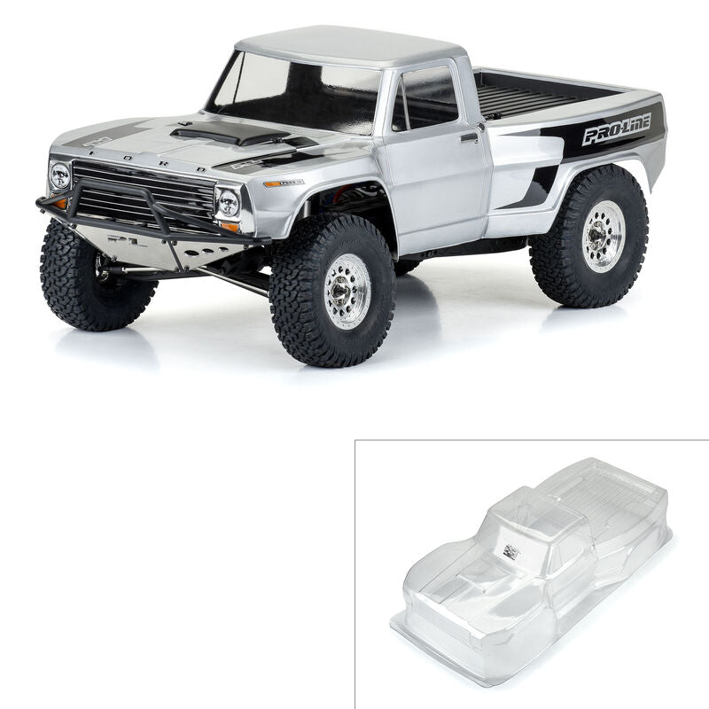 1/10 1967 Ford F-100 Pre-Runner Clear Body 12.3" WB Crawler