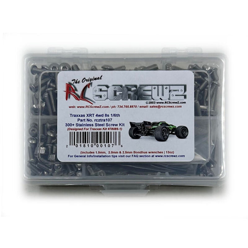 Stainless Steel Screw Kit: Traxxas 1/6 XRT 4WD