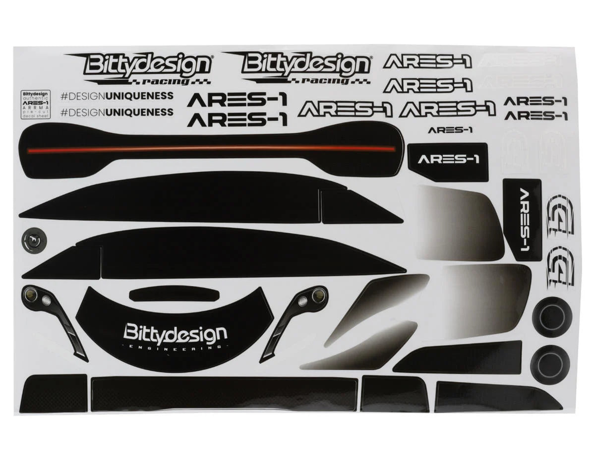 Bittydesign ARES-1 1/7 Supercar Body (Clear) (1.5mm) (Arrma InfractionV2/Limitless)