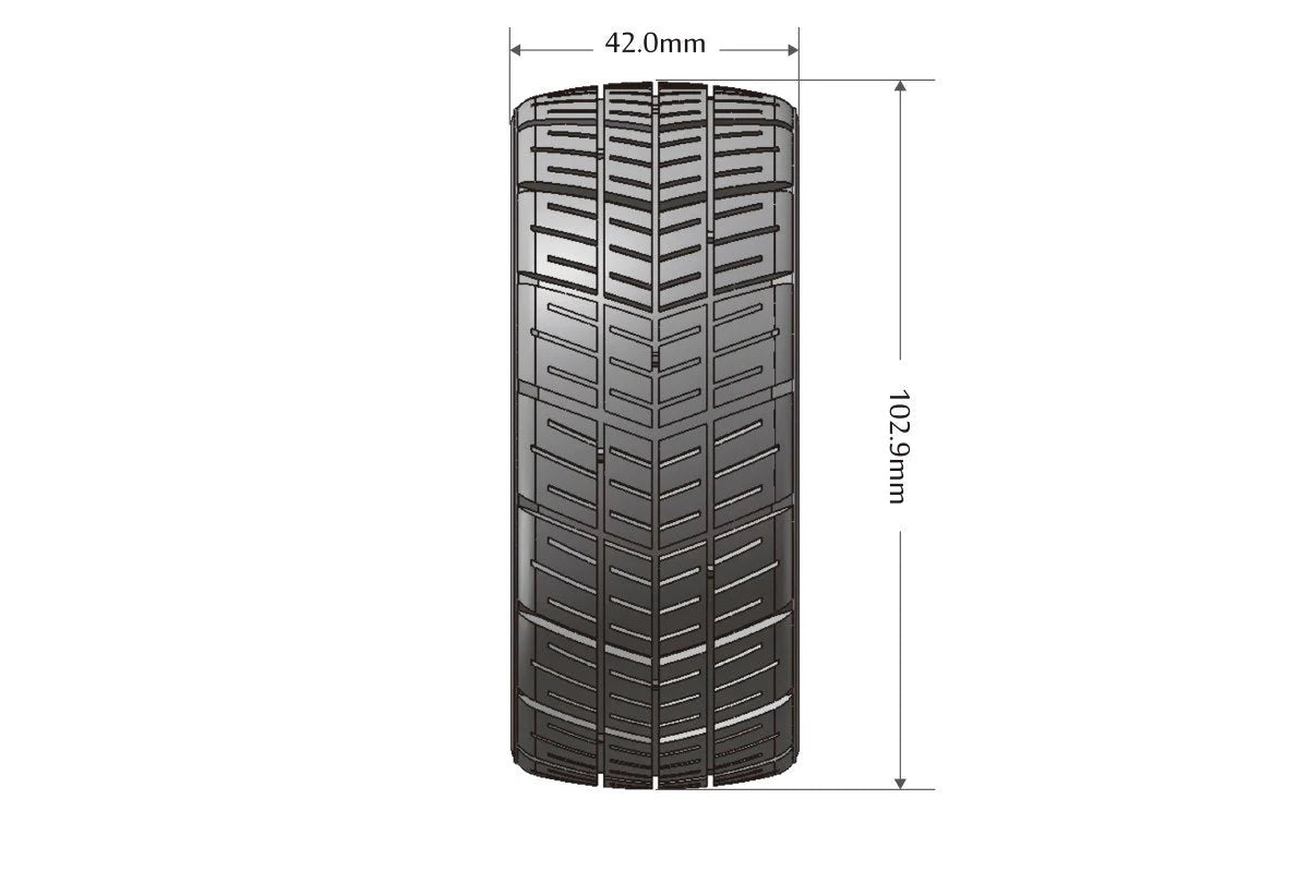 Louise Tires & Wheels 1/8 GT-SHIV Soft White HEX 17mm Belted (MFT) (2)