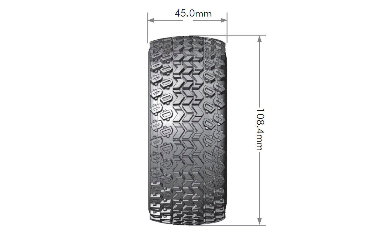 Louise Tires & Wheels 1/10 SC-Hummer Rear Soft Black Hex 12mm (2)