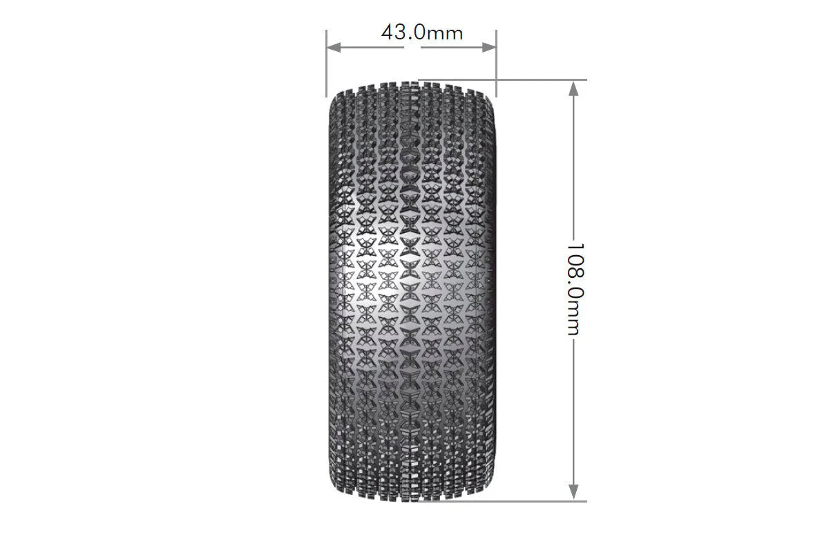 Louise Tires & Wheels 1/10 SC-MAGLEV Front/Rear Soft Black 12mm (2) Losi Ten-SCTE 4x4