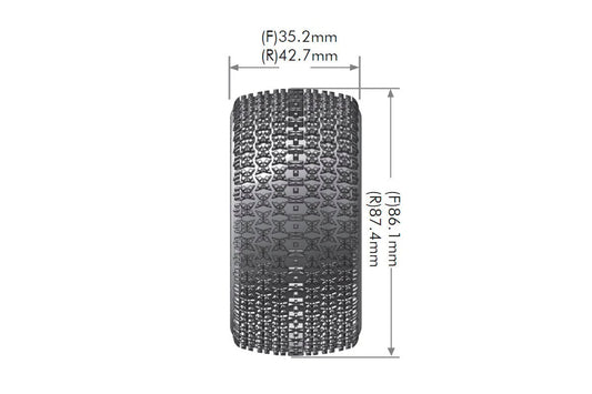 Louise Tires & Wheels 1/10 E-MAGLEV 4WD/Front Soft White 12mm (2)