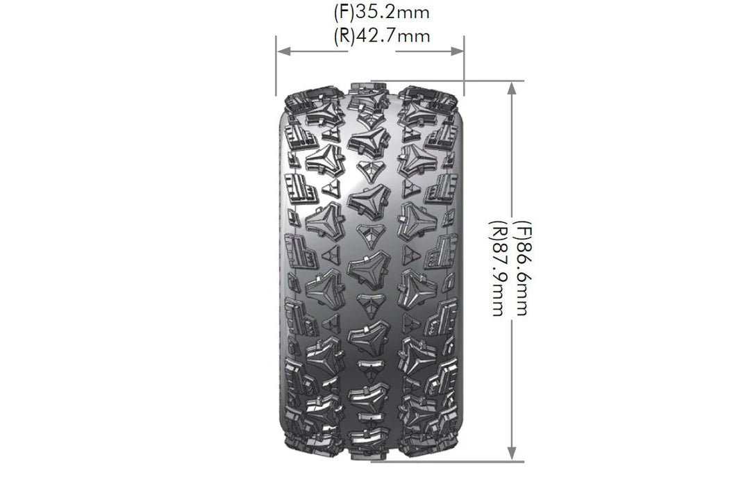 Louise Tires & Wheels 1/10 E-SPIDER 4WD/Rear Soft White 12mm (2)