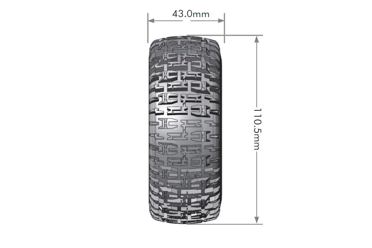 Louise Tires & Wheels 1/10 SC-Pioneer Front/Rear Soft Black Hex 12mm (2) Associated Sc10 4x4