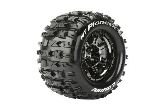 Louise Tires & Wheels 3.8" 1/8 MT-Pioneer Sport Black Chrome 0" offset HEX 17mm Belted (MFT) (2)