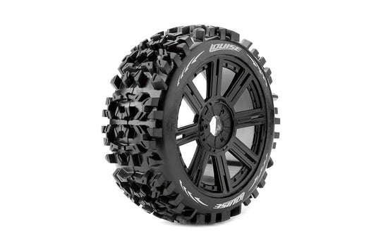 Louise Tires & Wheels 1/8 B-PIONEER Soft Black 17mm (2)