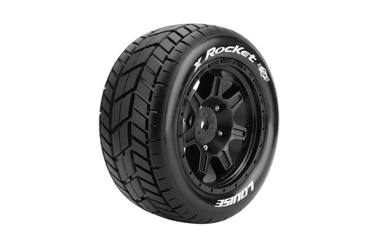 Louise Tires & Wheels X-ROCKET on Black Wheels for ARRMA Kraton 8S (MFT) (2)Belted