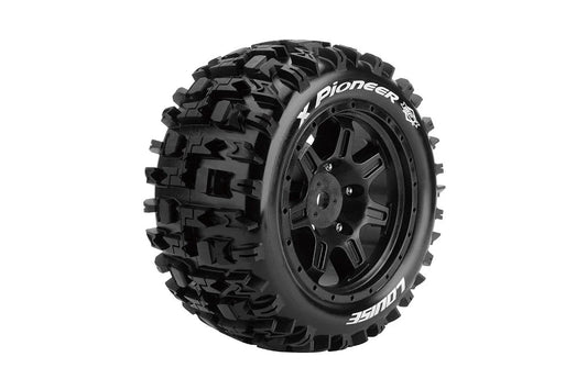 Louise Tires & Wheels X-Pioneer on Black Wheels for ARRMA Kraton 8S (MFT) (2) Belted