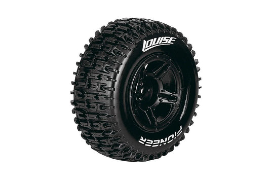 Louise Tires & Wheels 1/10 SC-Pioneer Rear Soft Black Hex 12mm (2)