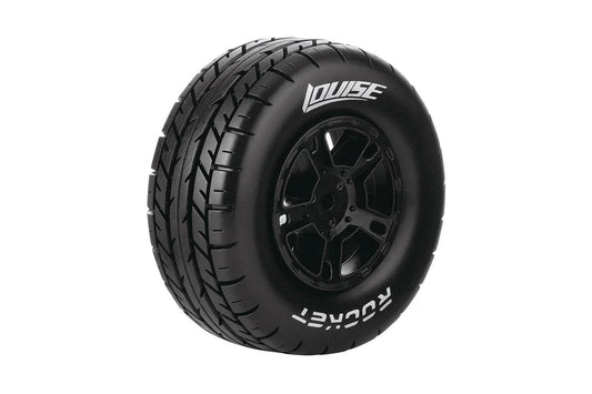 Louise Tires & Wheels 1/10 SC-Rocket Front Soft Black Hex 12mm (2)