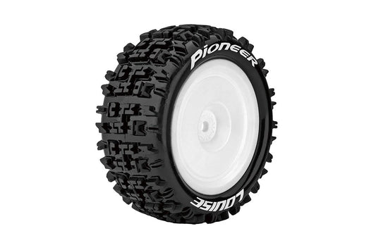 Louise Tires & Wheels 1/10 E-PIONEER 4WD/Rear Soft White 12mm (2)