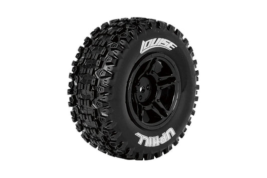 Louise Tires & Wheels 1/10 SC-Uphill Front/Rear Soft Black Hex 12mm (2) Associated Sc10 4x4