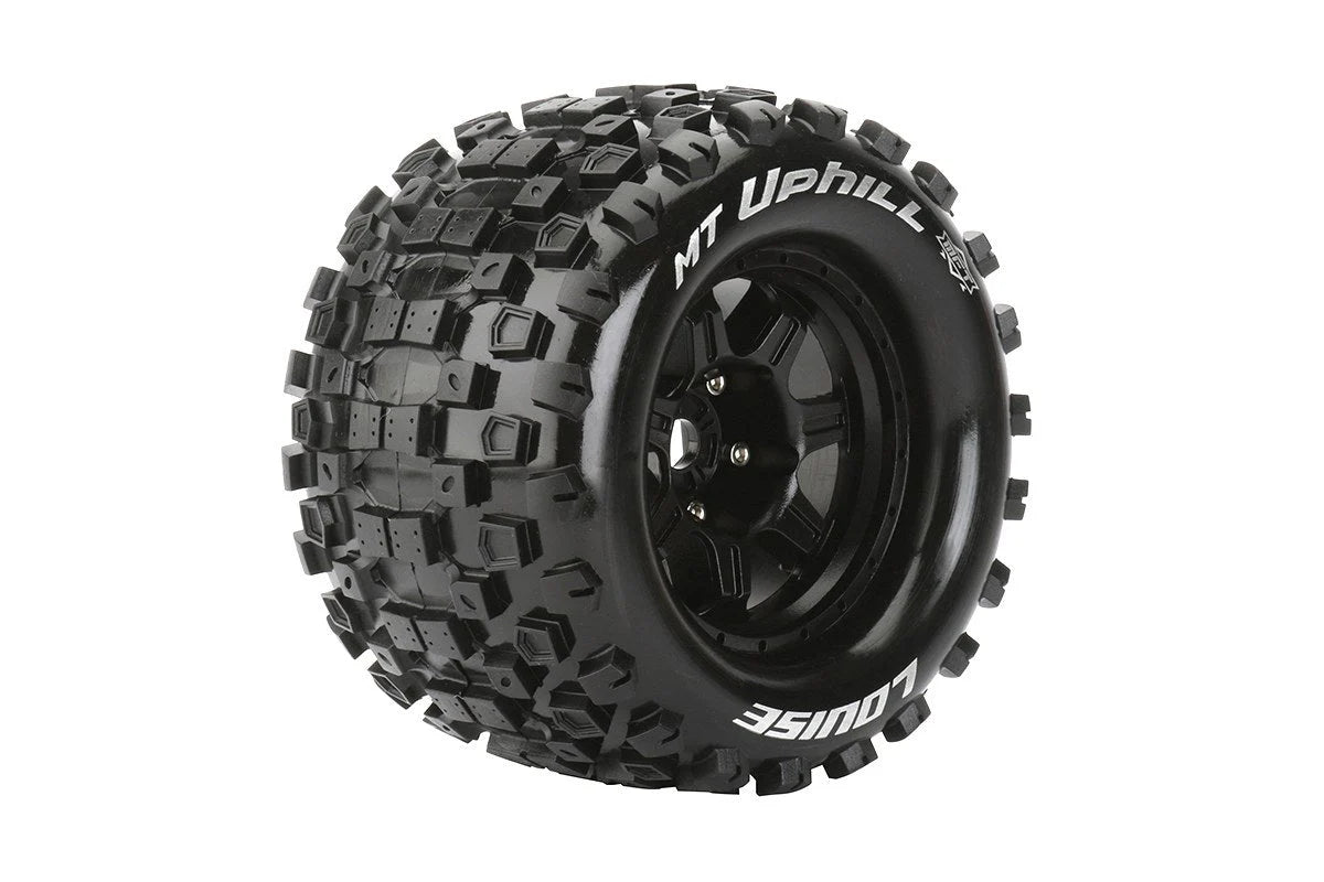 Louise Tires & Wheels 3.8" 1/8 MT-Uphill Sport Black 0" offset HEX 17mm Belted (MFT) (2)