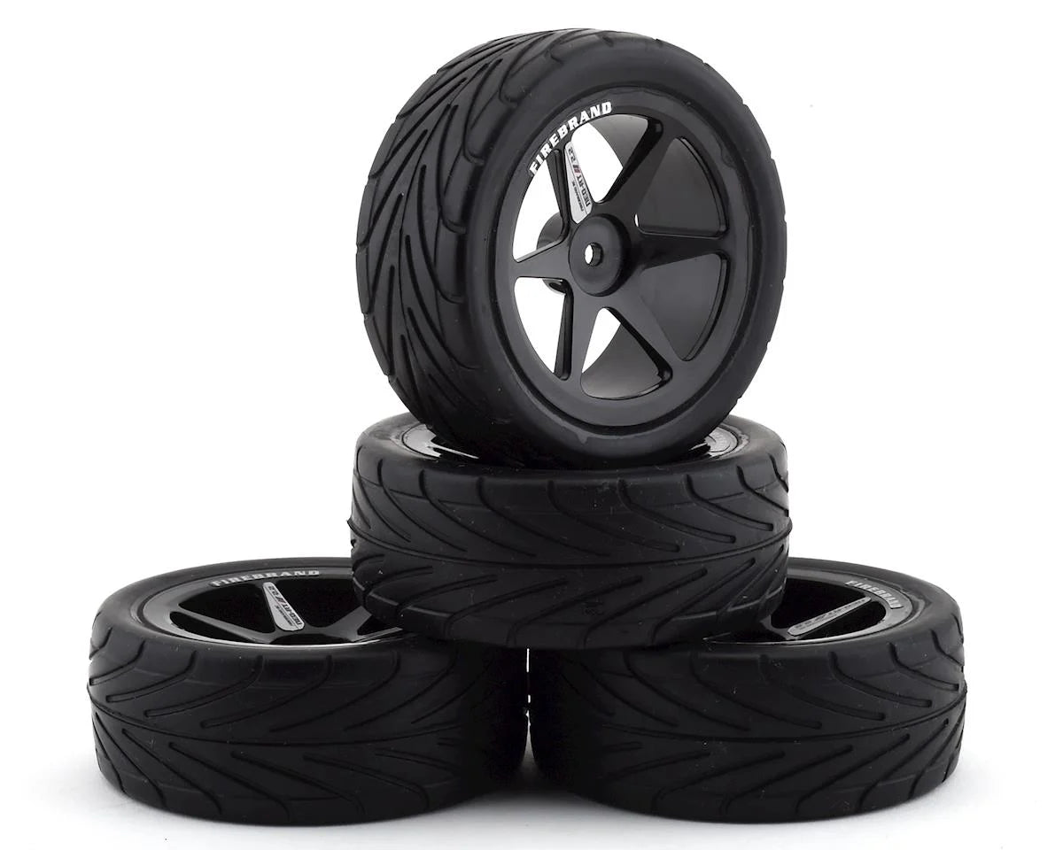 Firebrand RC Neo RT 2.2 Pre-Mounted On-Road Tires (4) (Black) w/Scorpion Wheels & 12mm Hex