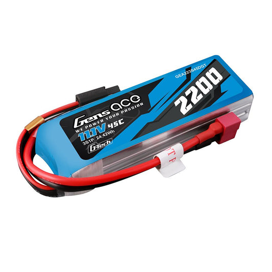 Gens Ace G-Tech 2200mAh 4S1P 14.8V 45C Lipo With Deans Plug