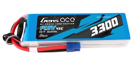 Gens Ace G-Tech 3300mAh 4S 14.8V 45C LiPo EC3 Plug