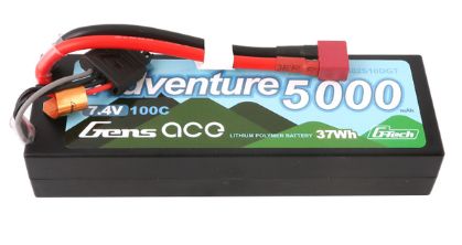 Gens Ace 5000mAh 2S1P 7.4V 100C LiPo Deans Plug