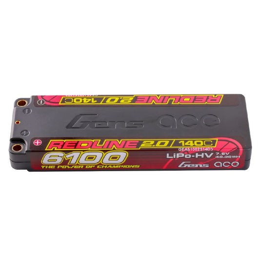 Gens Ace Redline 2.0 6100mAh 2S1P 7.6V 140C HV LiPo