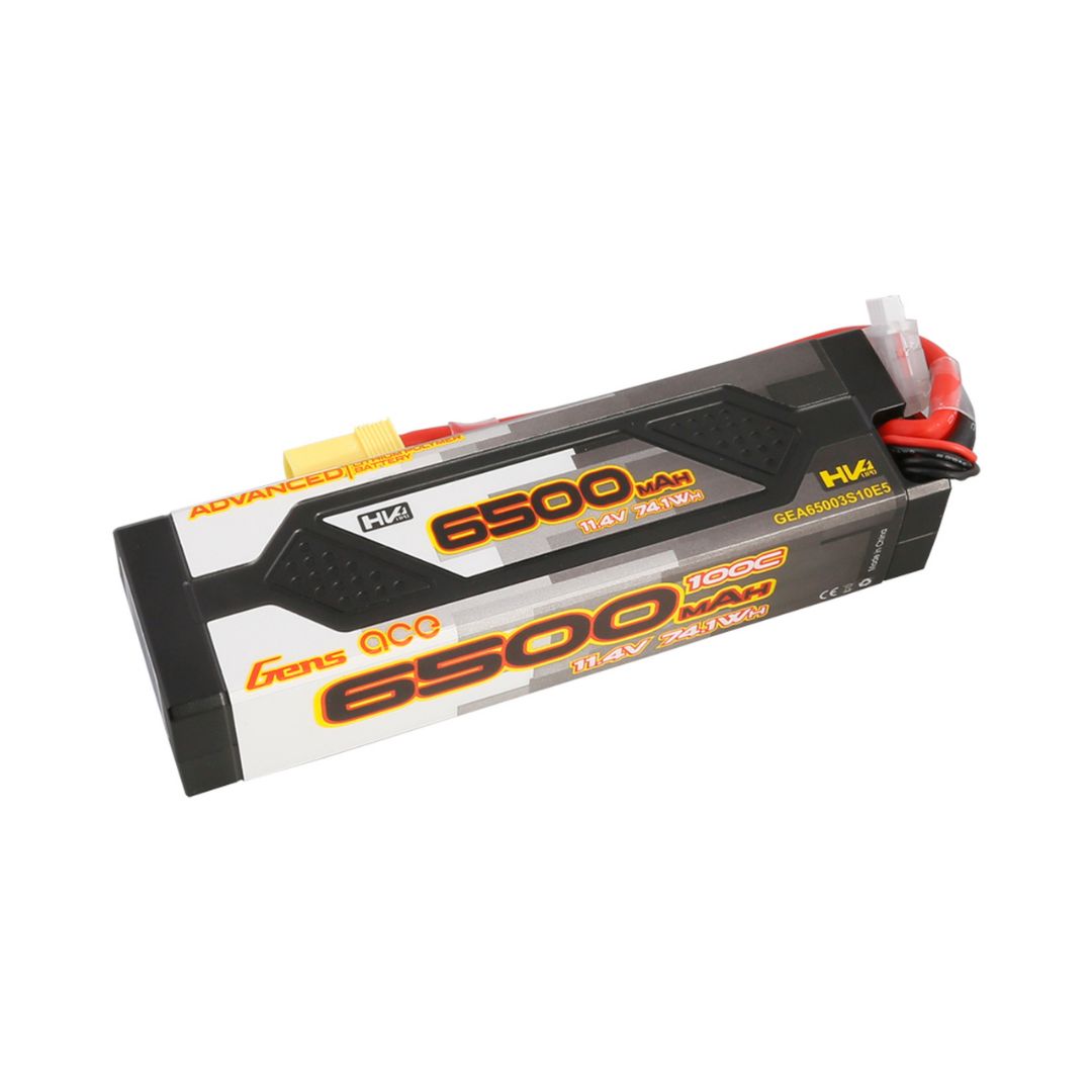 Gens Ace Advanced Series 6500mAh 11.4V 3S1P HV 100C LiPo EC5