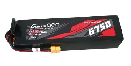 Gens Ace G-Tech 6750mAh 4S 14.8V 60C LiPo XT60 Plug