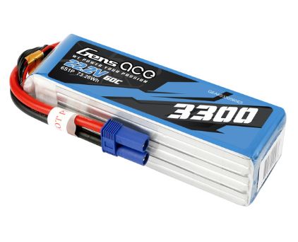 Gens Ace 3300mAh 14.8V 45C 4S1P LiPo Battery Pack with Deans Plu