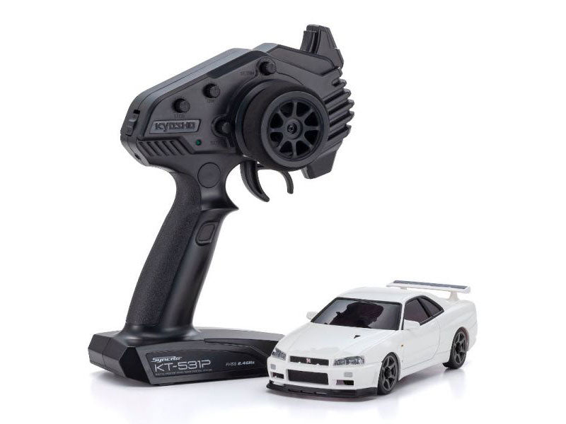 MINI-Z AWD MA-020 Series Readyset Nissan Skyline GT-R V.spec II Nur (R34) White