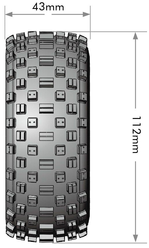 Louise R/C SC-Rock 2.2/3.0" - 12,14,17mm Rem Hex Blk Wheels(2)