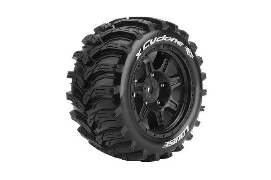 Louise R/C X-Cyclone 4.3" Black Wheels (For X-Maxx)(2)