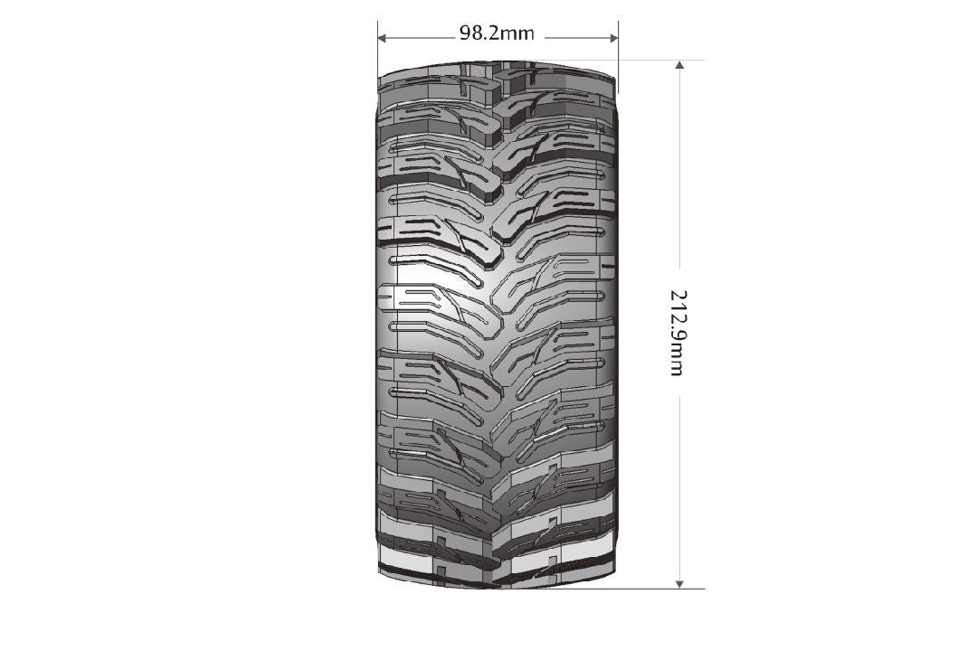 Louise R/C X-Cyclone 4.3" Black Wheels (For X-Maxx)(2)