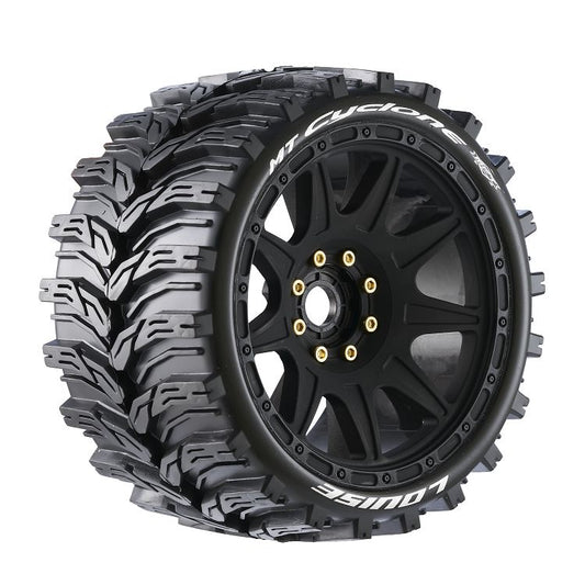 Louise R/C MT-Cyclone Speed 4.3" on Rem Hex Black Wheels (2)