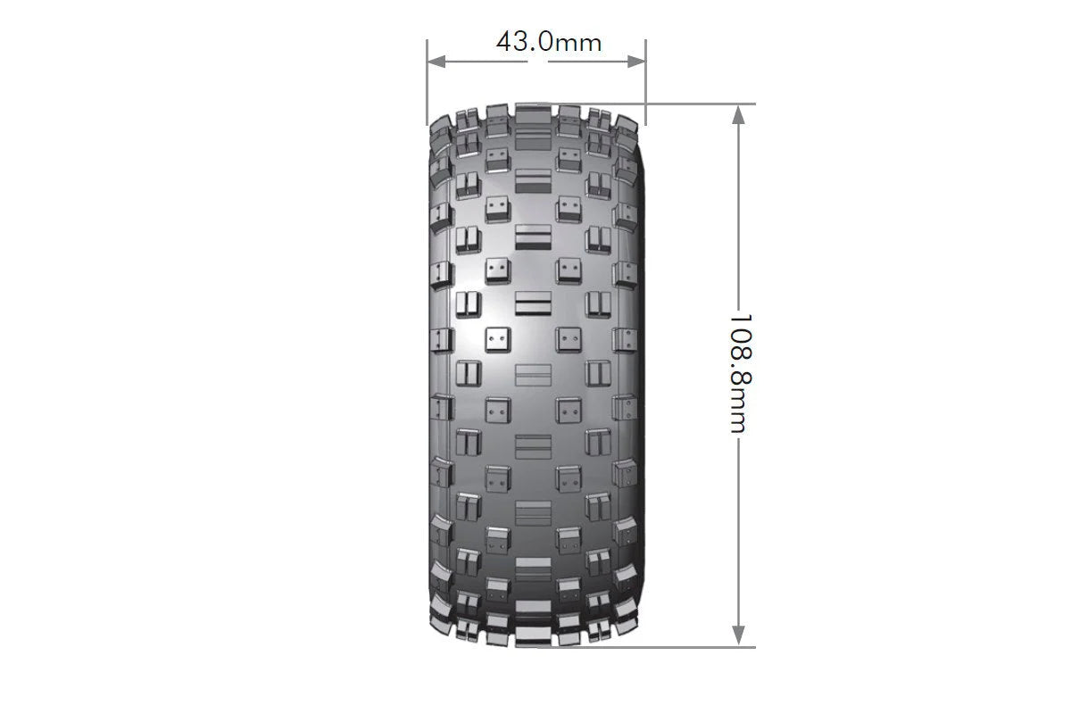 Louise Tires & Wheels 1/10 SC-Rock Front/Rear Soft Black Hex 12mm (2)