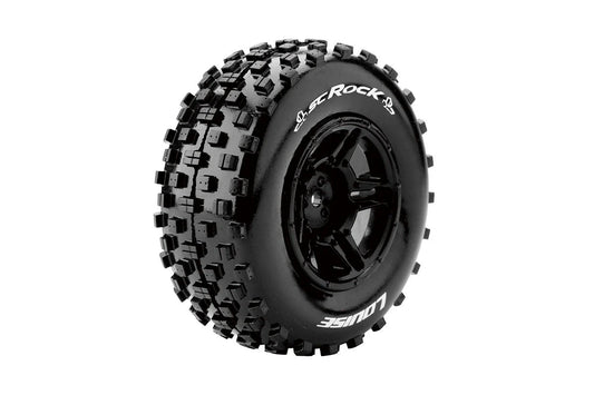 Louise Tires & Wheels 1/10 SC-Rock Rear Soft Black Hex 12mm (2)