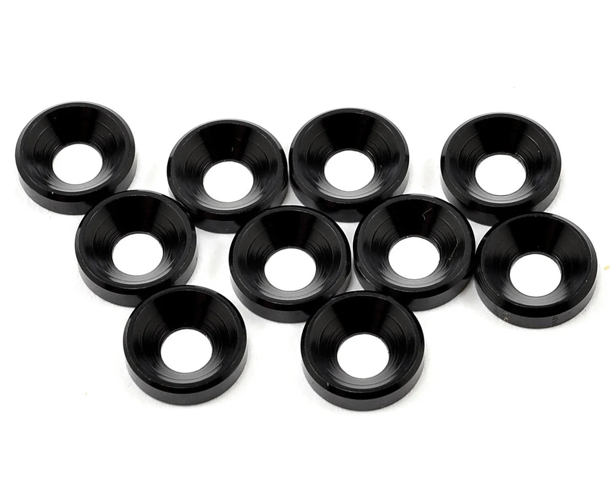 Tekno RC M4 Countersunk Washer (Black) (10)