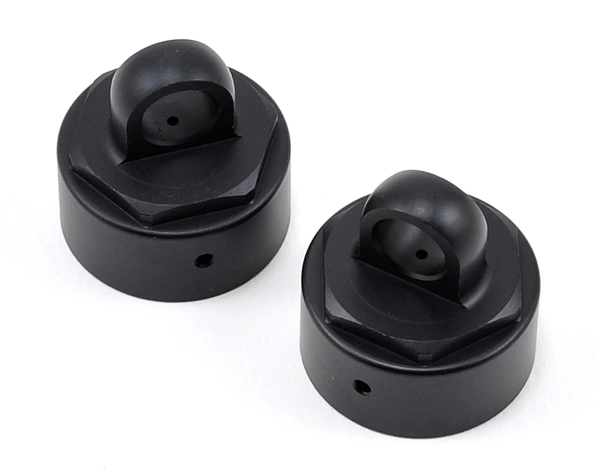 Tekno RC Aluminum Vented Shock Cap Set (Gun Metal) (2)