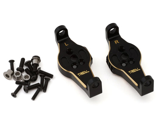 Treal Hobby Aluminum Caster Blocks C-Hub Carriers for Traxxas TRX-4 (Black) (2)