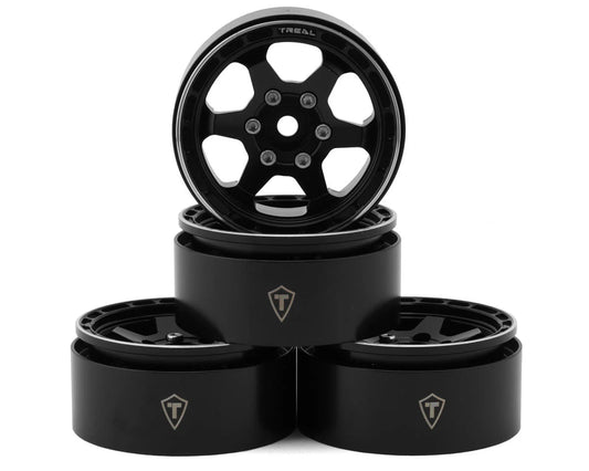 Treal Hobby Type H 1.9" 6-Spoke Beadlock Wheels (Black) (4)